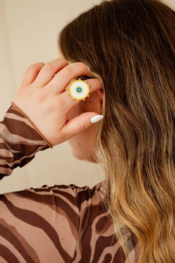 Anillo ojo puntos grande