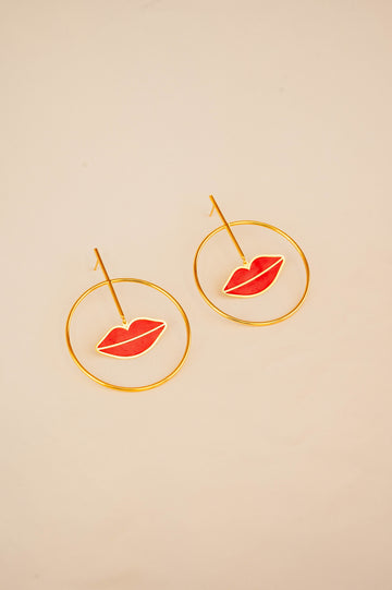 Aretes aro boca