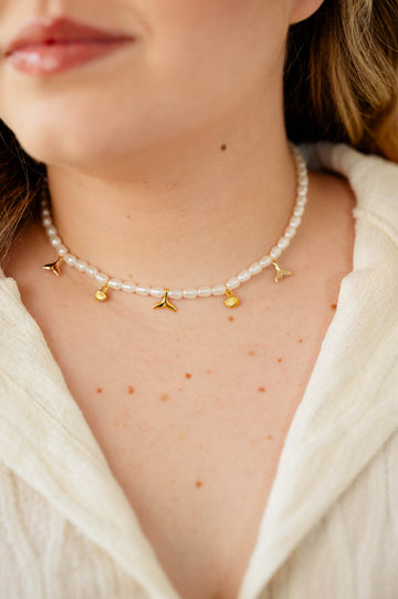 Choker sencillo dijes de mar