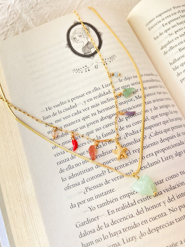 Collar doble piedra natural