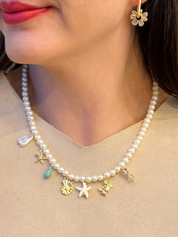 Collar perlas del mar