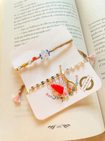 Pulsera doble bola colores