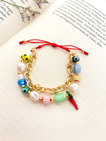 Pulsera multicolor pimiento