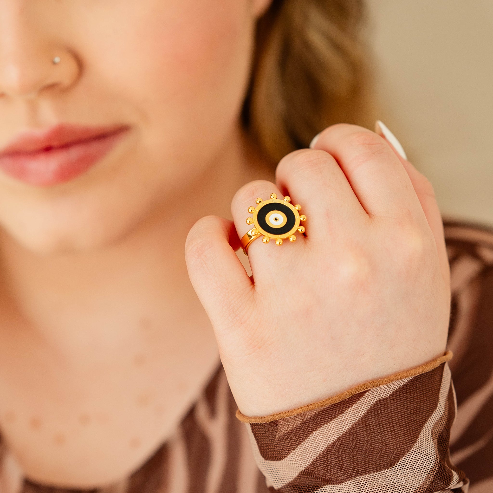 Anillo ojo puntos pequeño