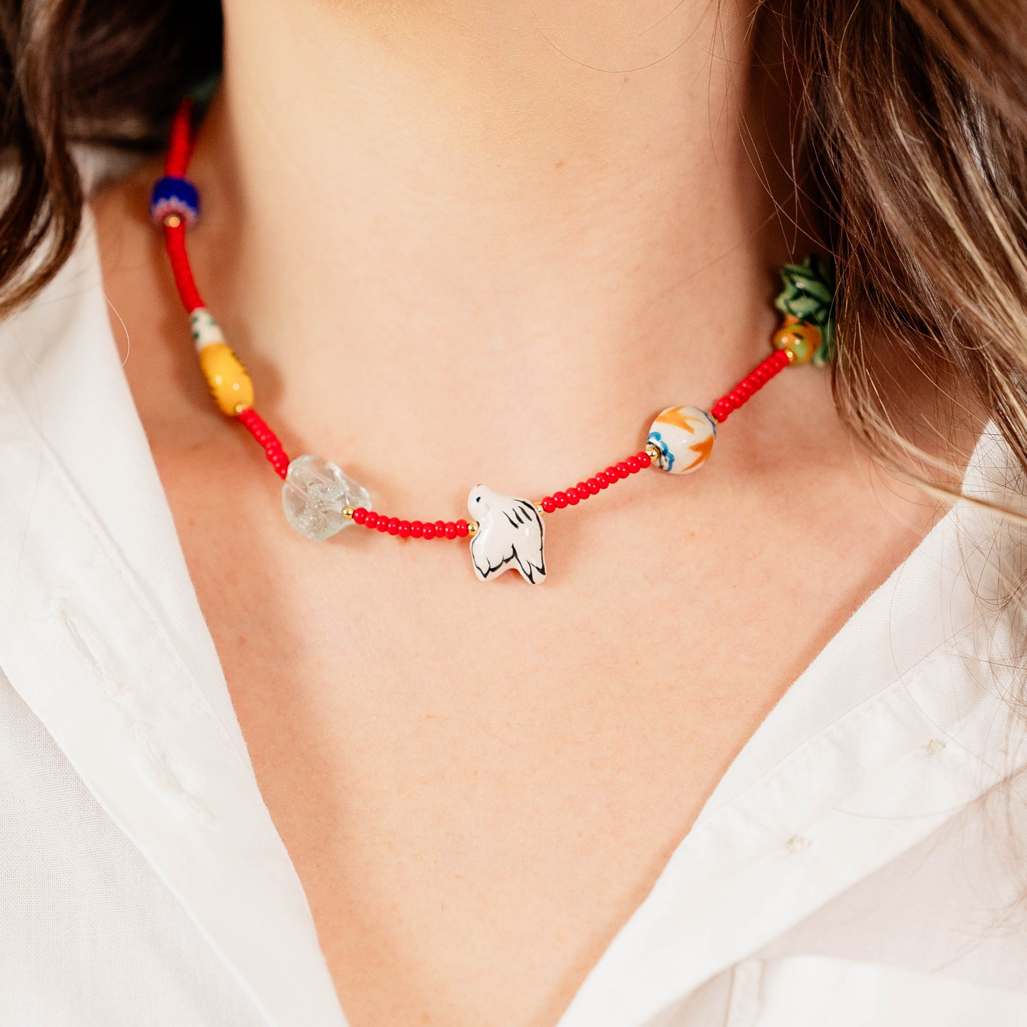 Collar multi charms playero
