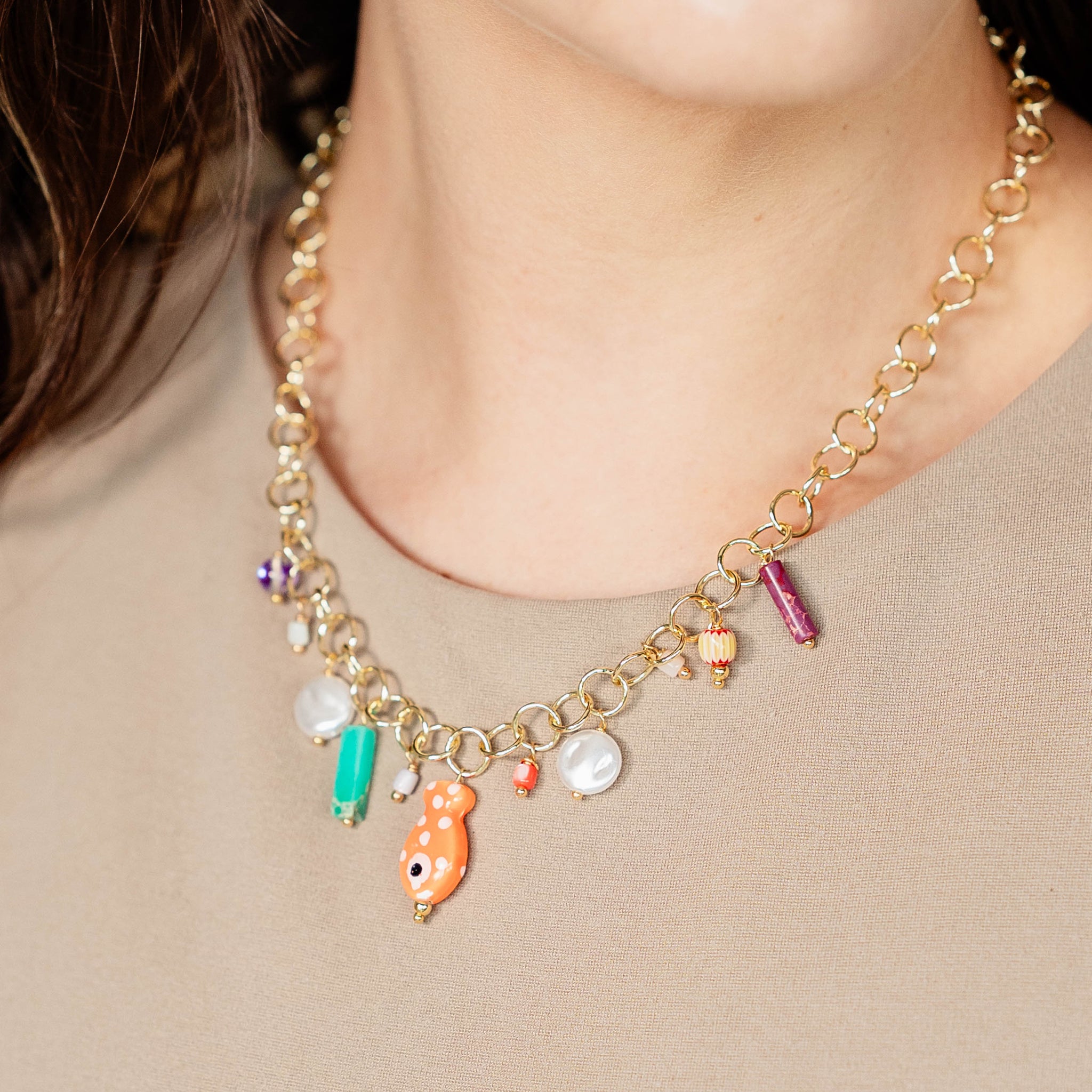 Collar multidijes pez vidrio
