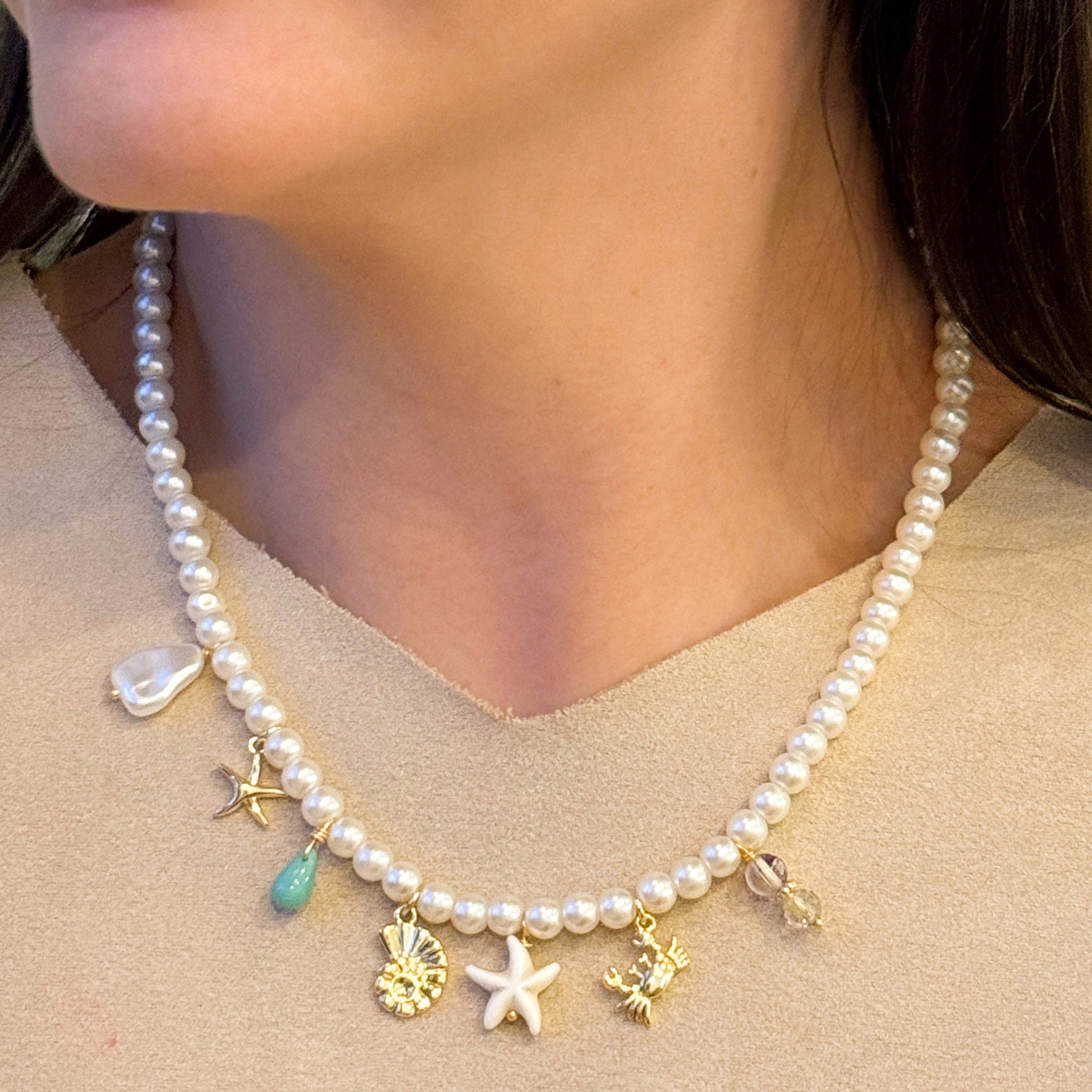 Collar perlas del mar