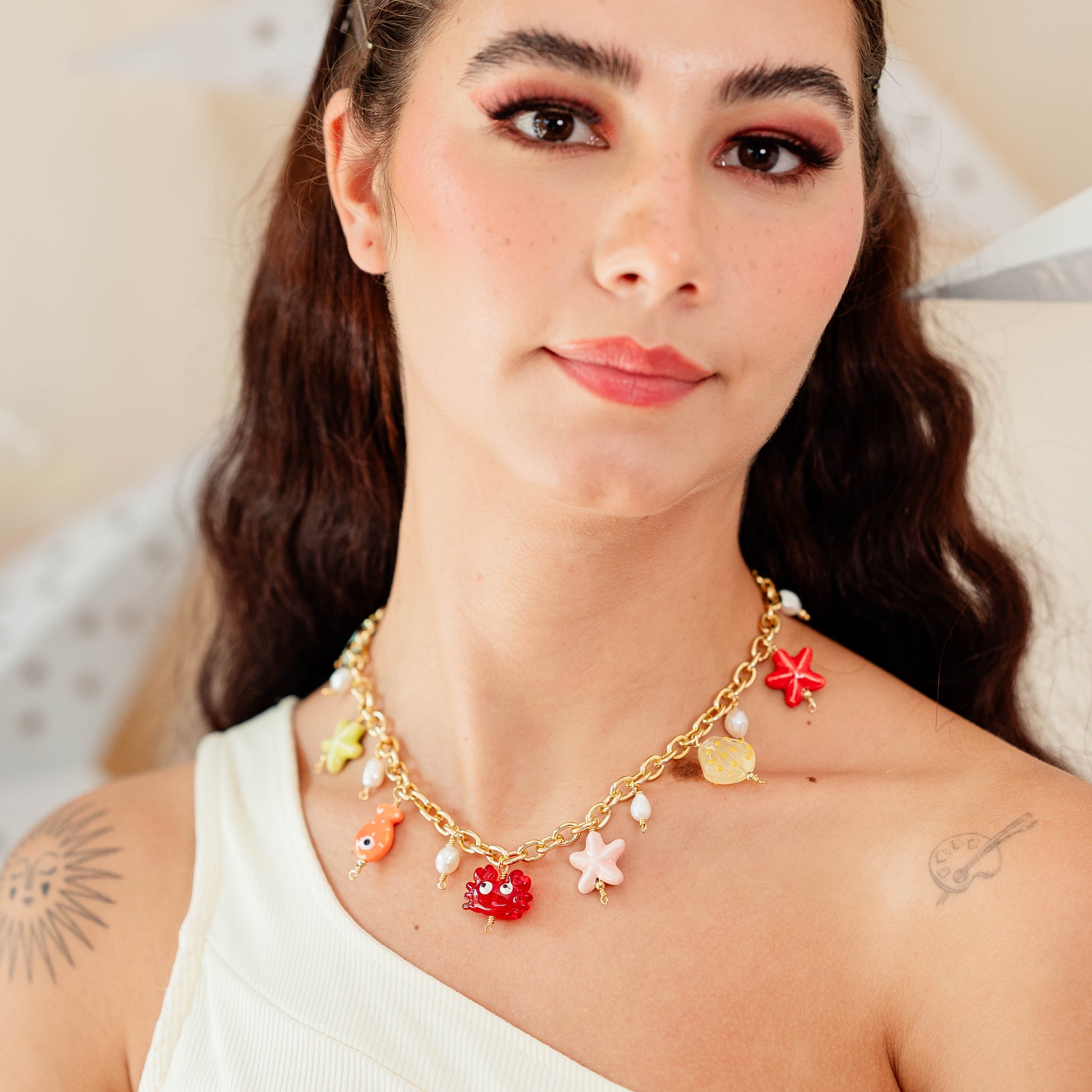 CADENA MULTICHARMS CANGREJO ROJO