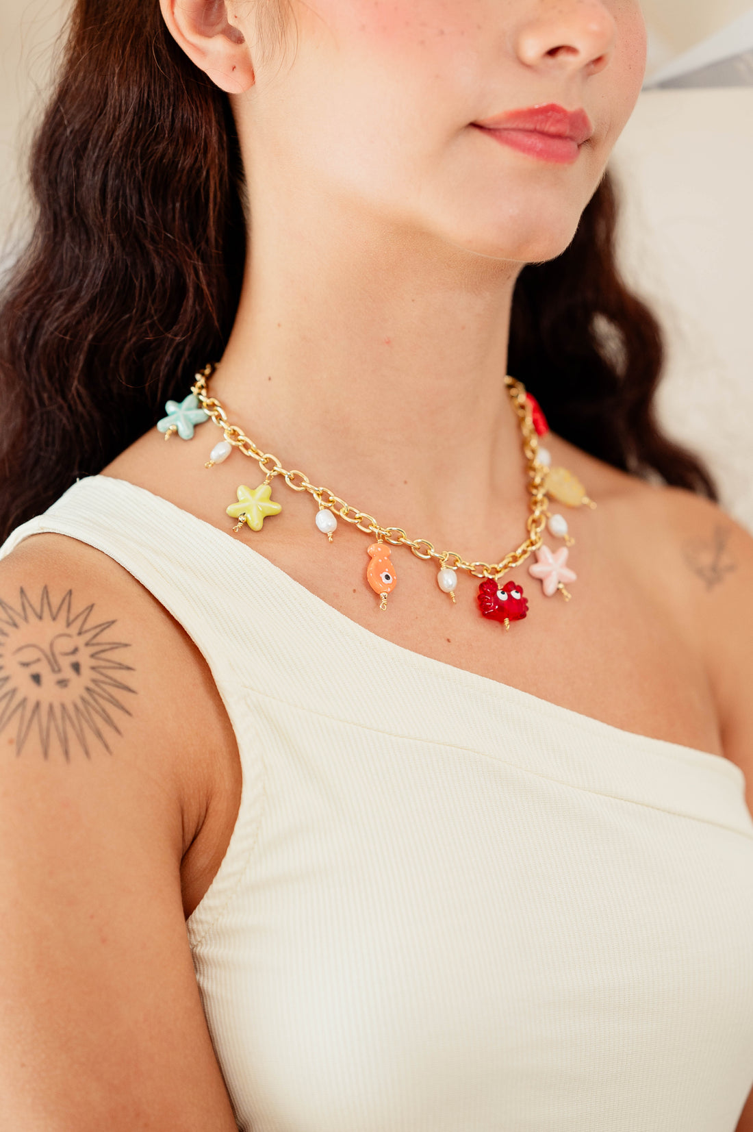 CADENA MULTICHARMS CANGREJO ROJO