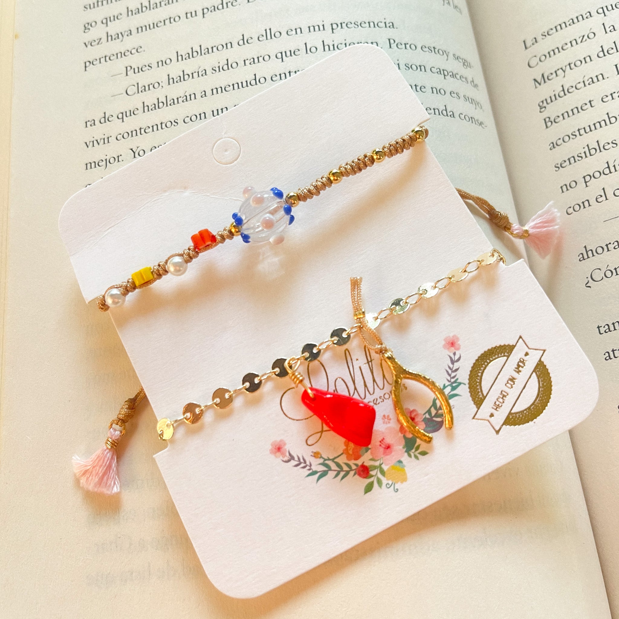 Pulsera doble bola colores