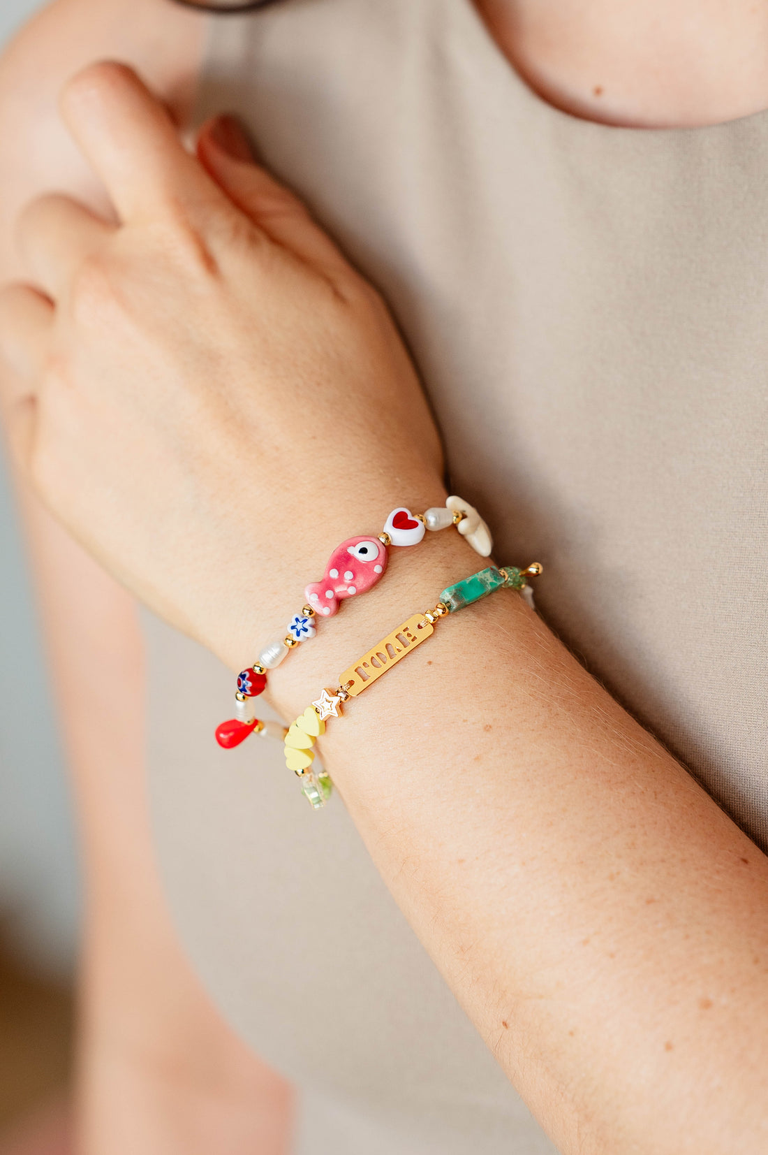 Pulsera doble pez